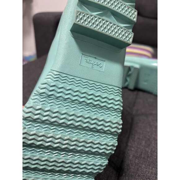 Rain Boots  Rainbow stripe size 3 George Toddler shoes Girls little girls - Picture 6 of 9